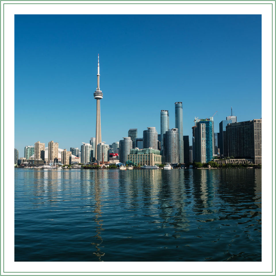 Toronto city view from Ontario Lake